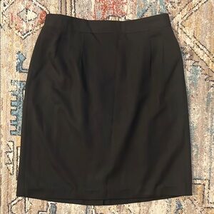 Vintage Radcliffe Black Pencil Skirt Lined Size 16